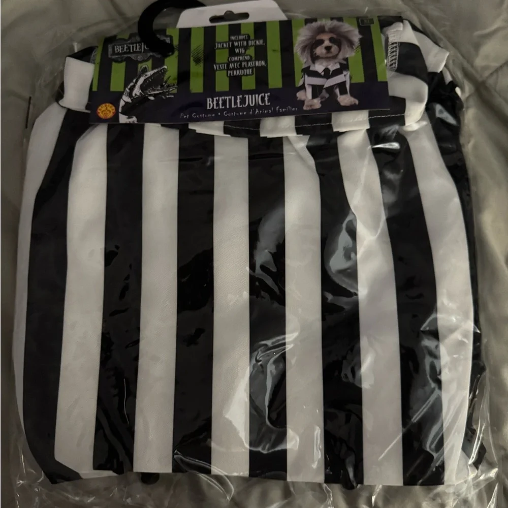 Beetlejuice Pet Costume for For Dogs or Cats by Rubies, size XL